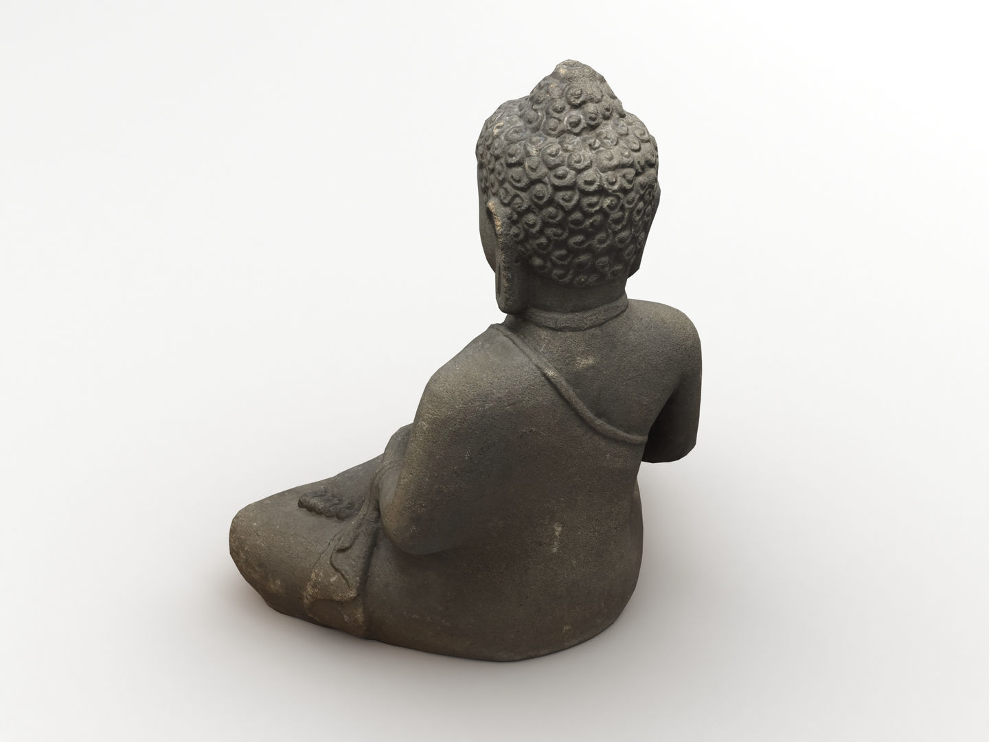 Buddha Statue 005 3D model_4