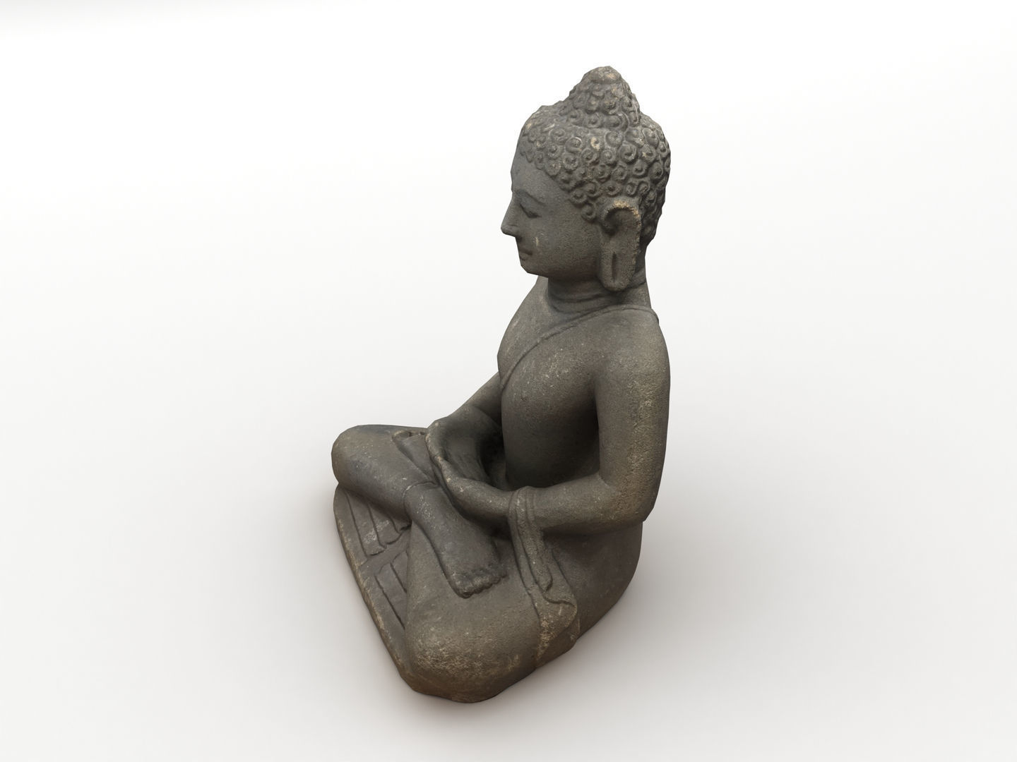 Buddha Statue 005 3D model_5