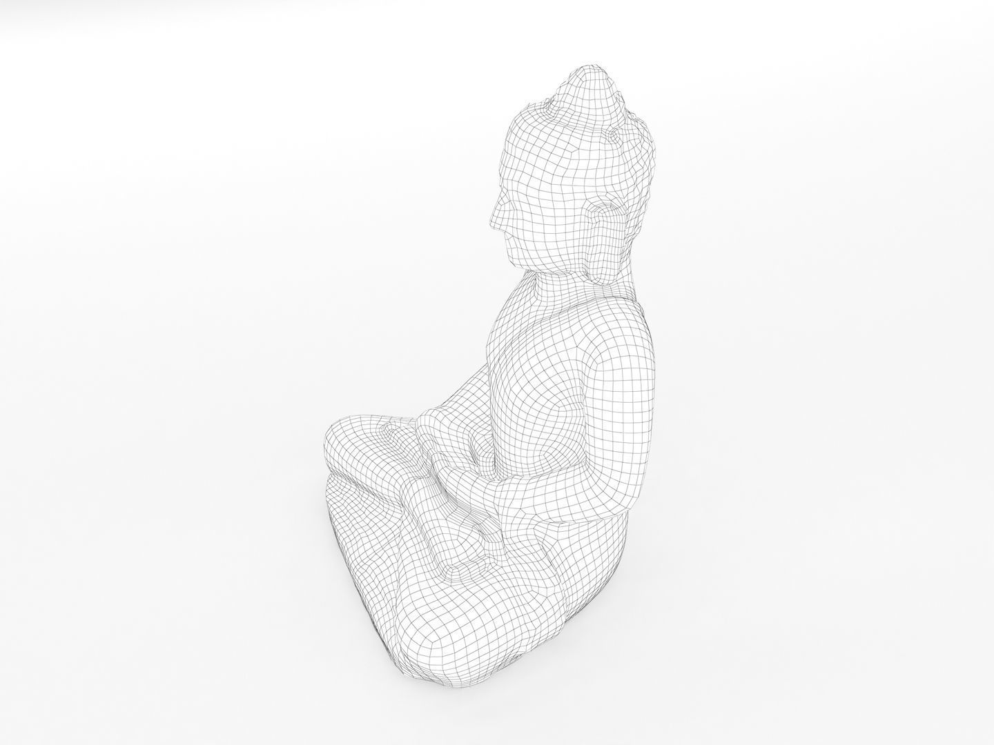 Buddha Statue 005 3D model_14