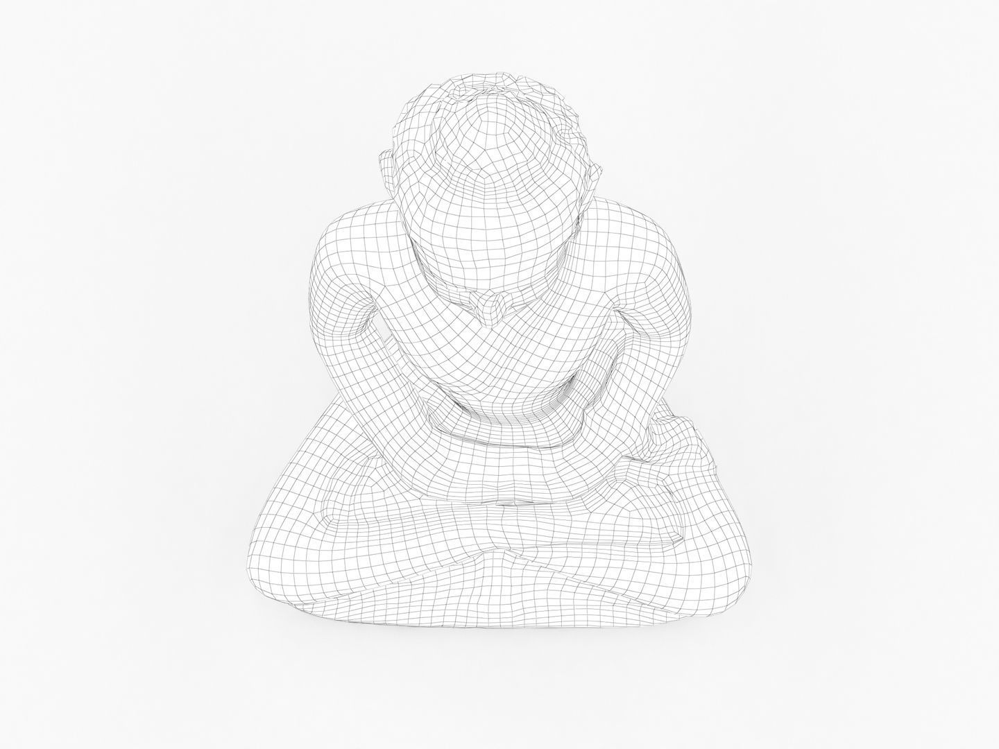 Buddha Statue 005 3D model_17