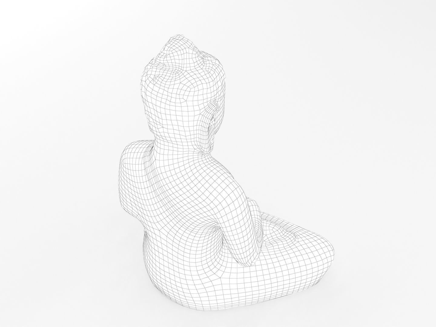 Buddha Statue 005 3D model_12