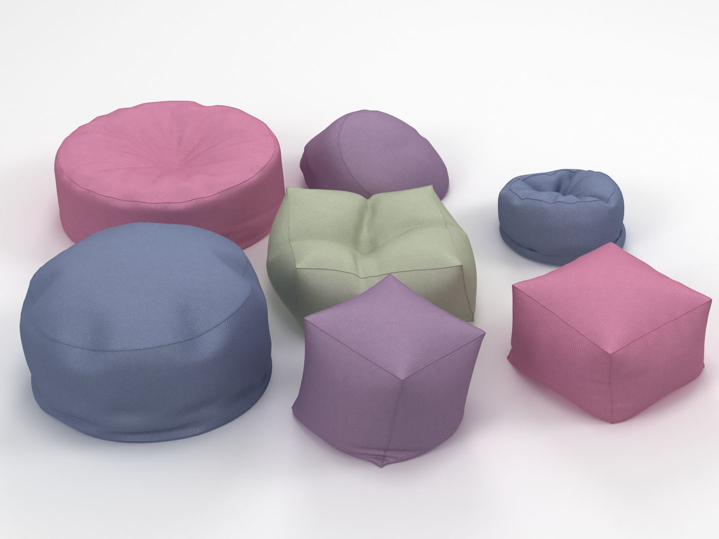Bean Bag Chairs 3D model_2