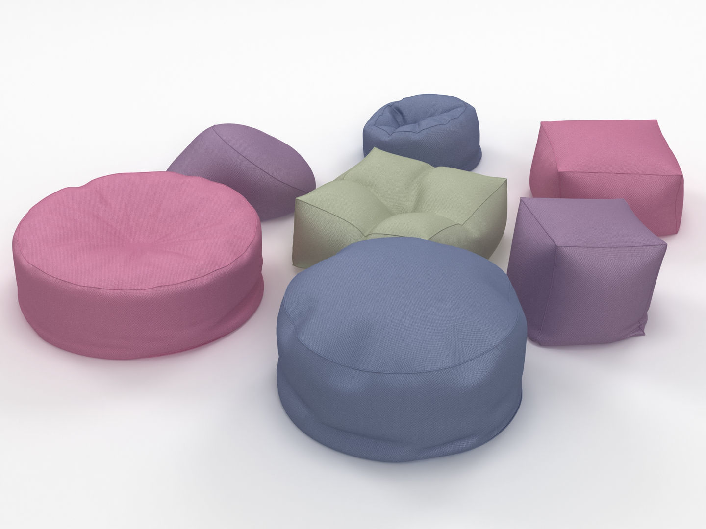 Bean Bag Chairs 3D model_3