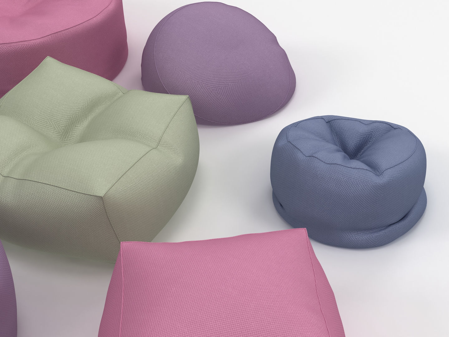 Bean Bag Chairs 3D model_7