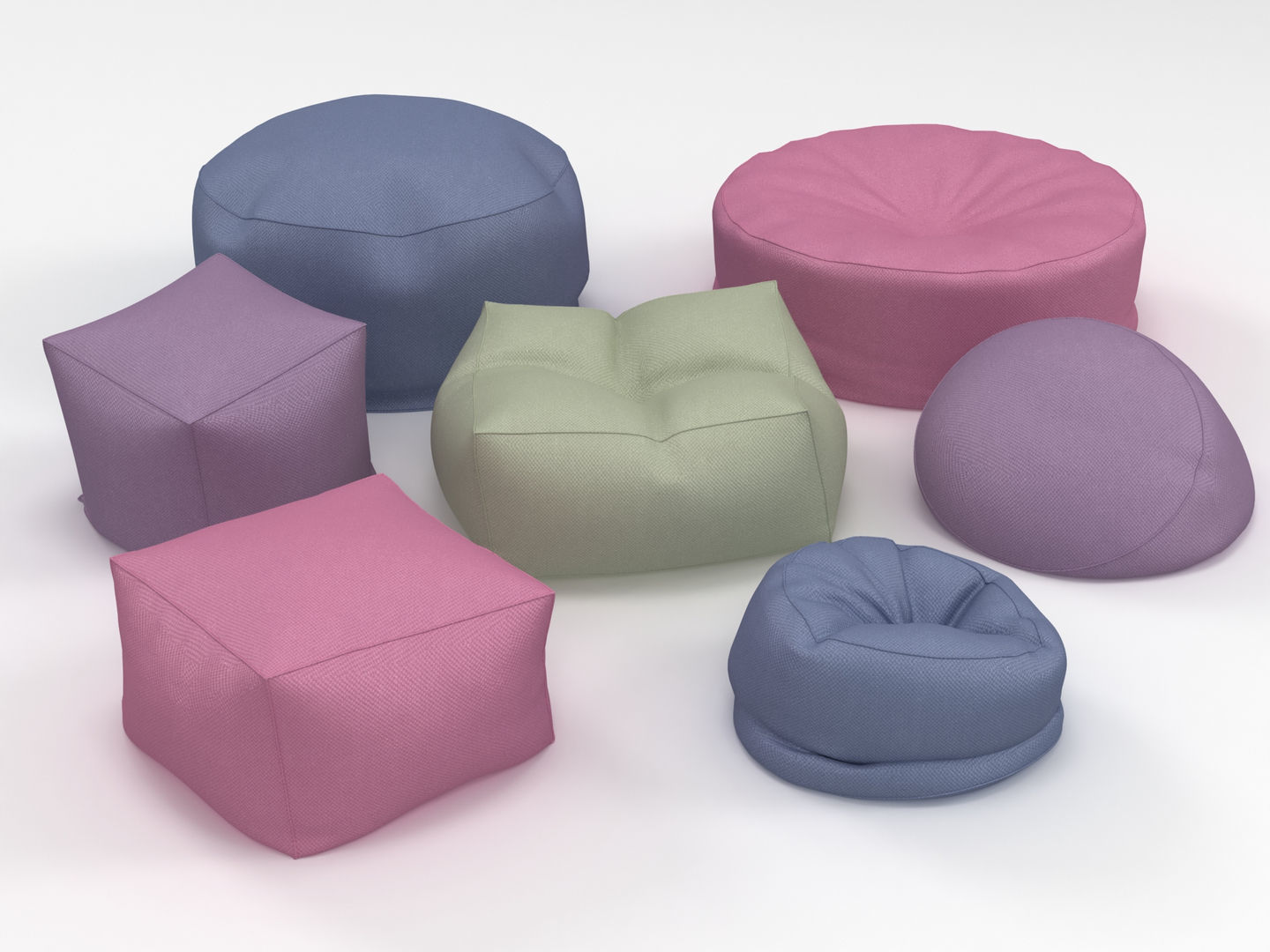 Bean Bag Chairs 3D model_1