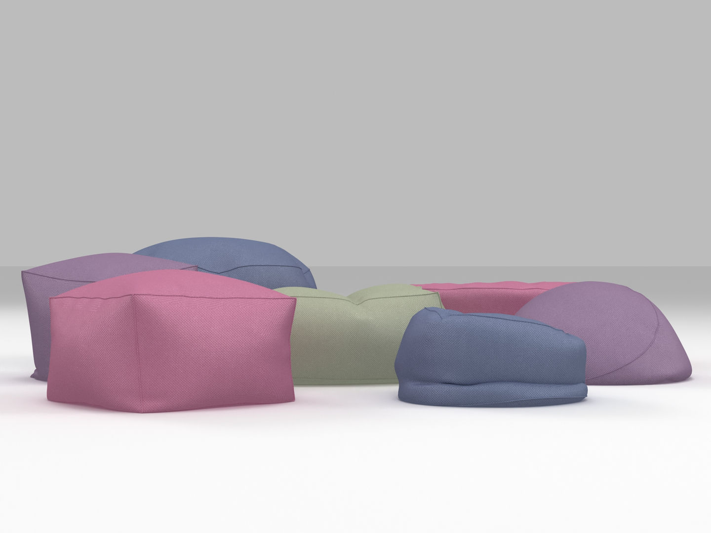 Bean Bag Chairs 3D model_6