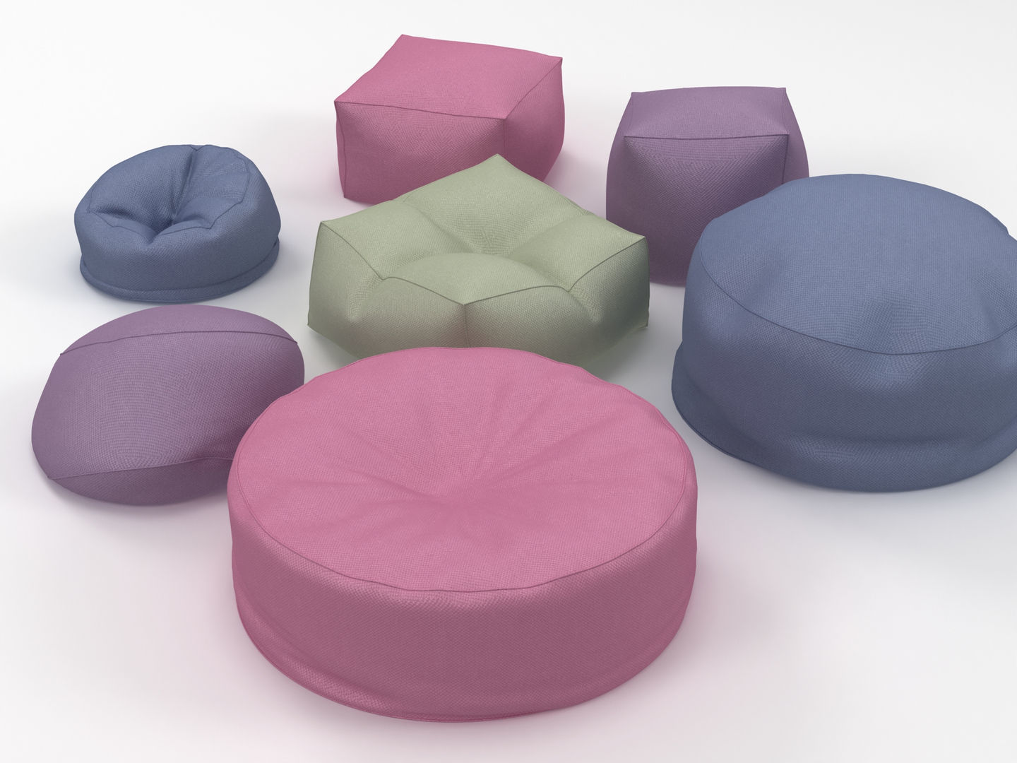 Bean Bag Chairs 3D model_4