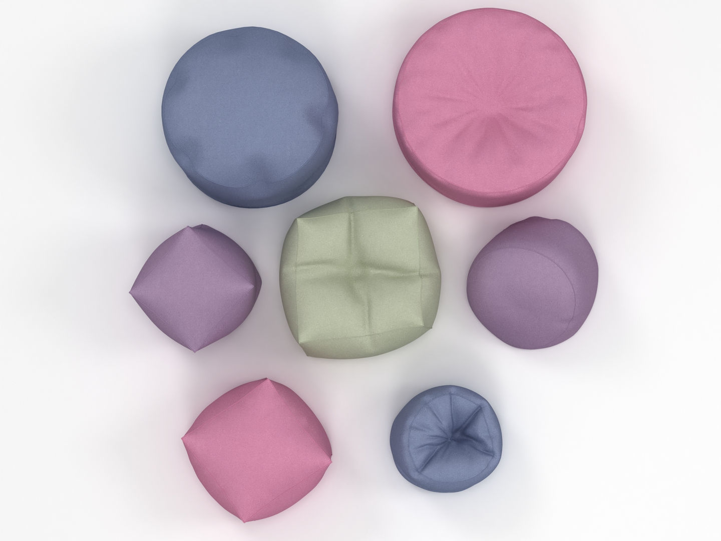 Bean Bag Chairs 3D model_8