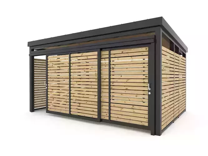 Lockable Bin Storage Shed