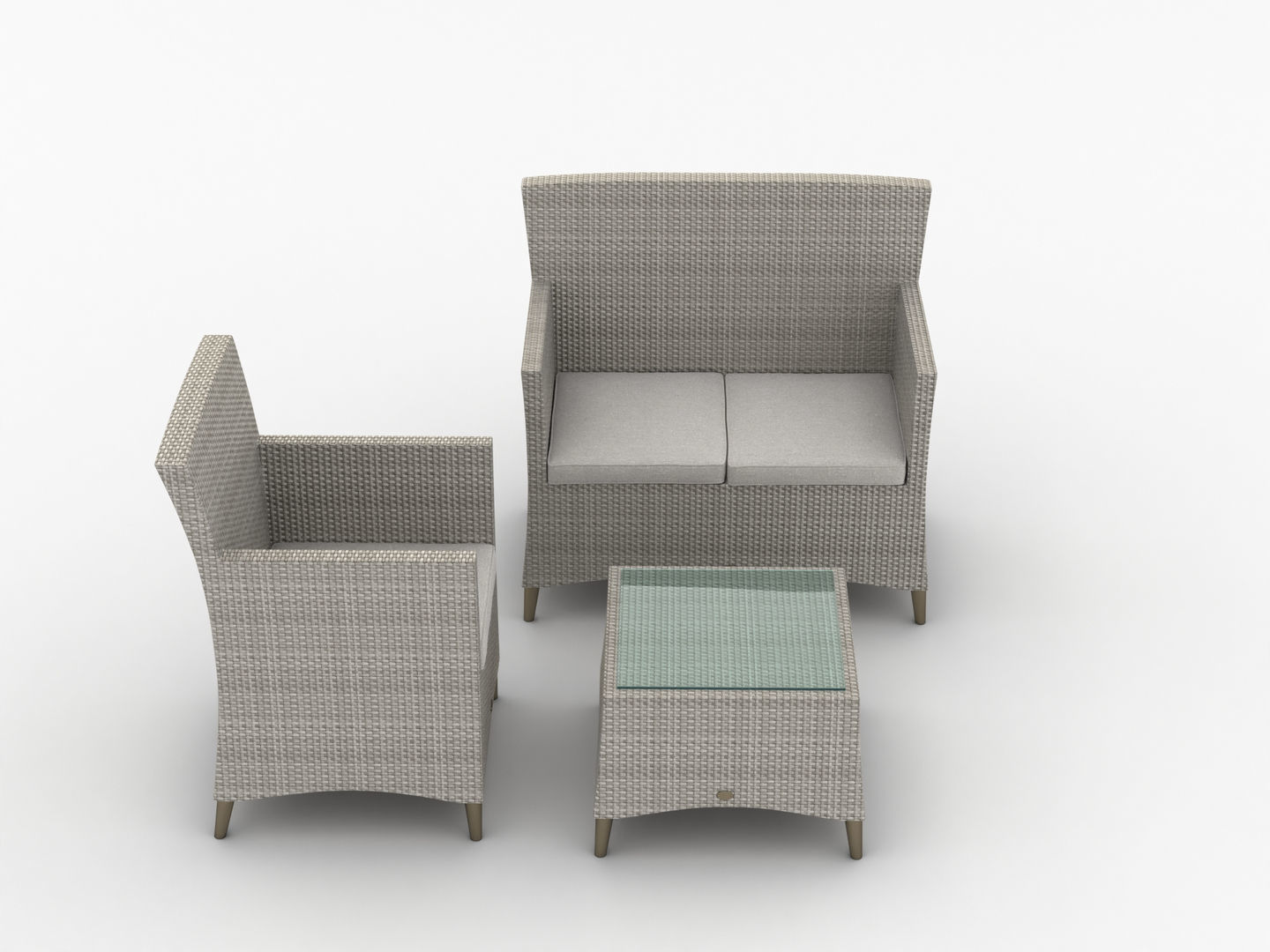 Garden Furniture Set 003 3D model_1