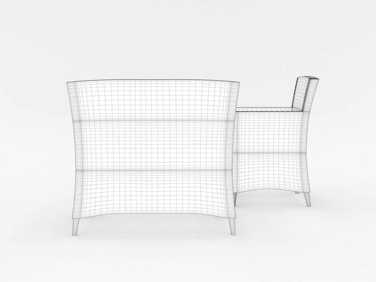 Garden Furniture Set 003 3D model_16