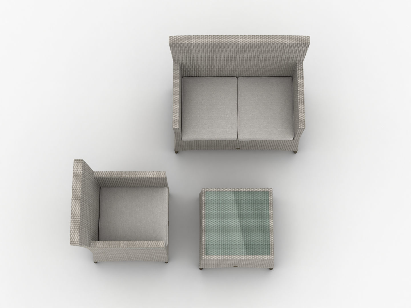 Garden Furniture Set 003 3D model_8