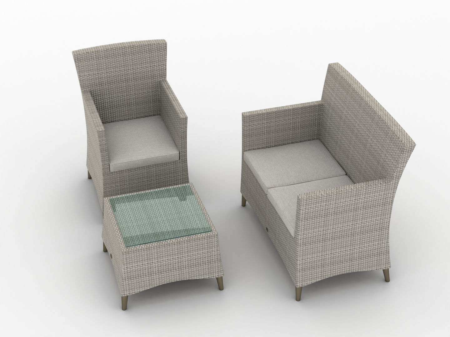 Garden Furniture Set 003 3D model_5