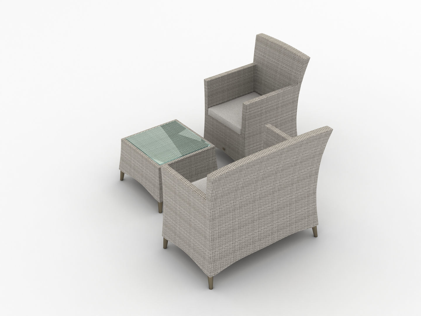 Garden Furniture Set 003 3D model_4