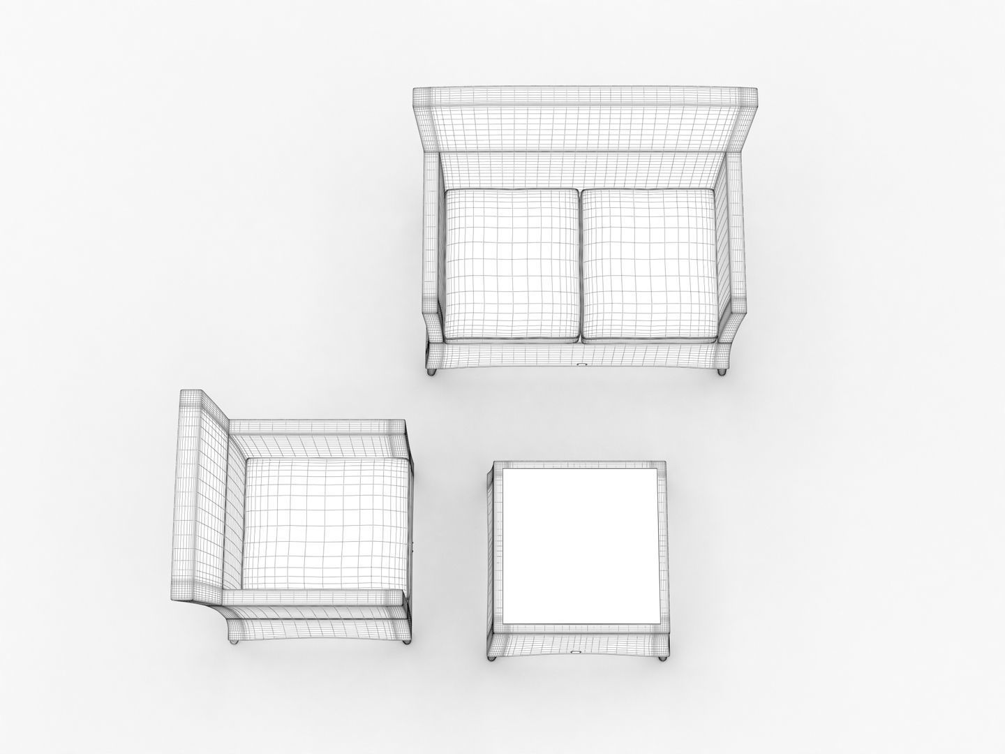Garden Furniture Set 003 3D model_17