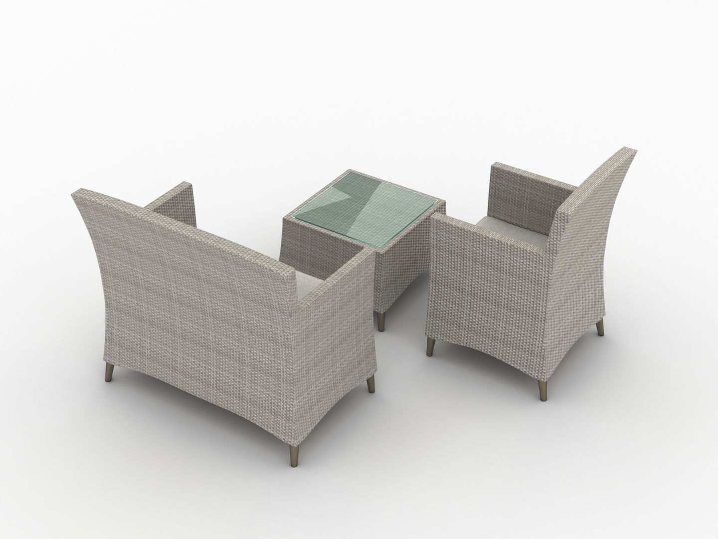 Garden Furniture Set 003 3D model_3