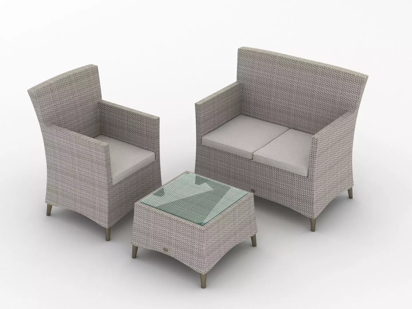 Garden Furniture Set 003 3D model_0