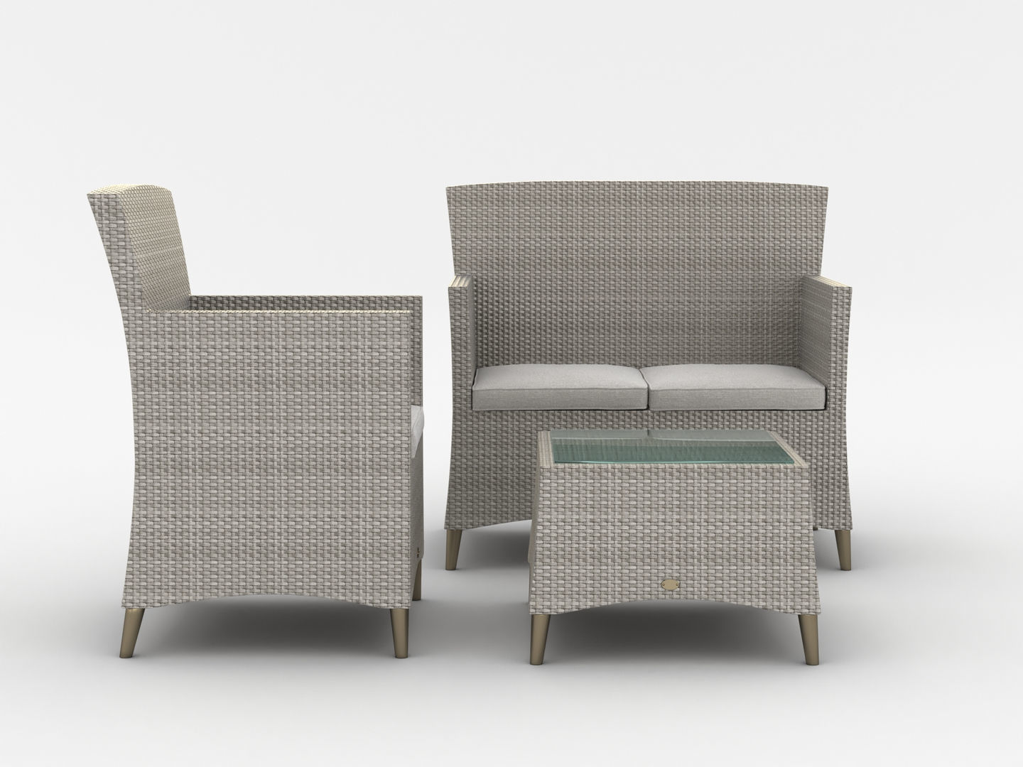 Garden Furniture Set 003 3D model_6