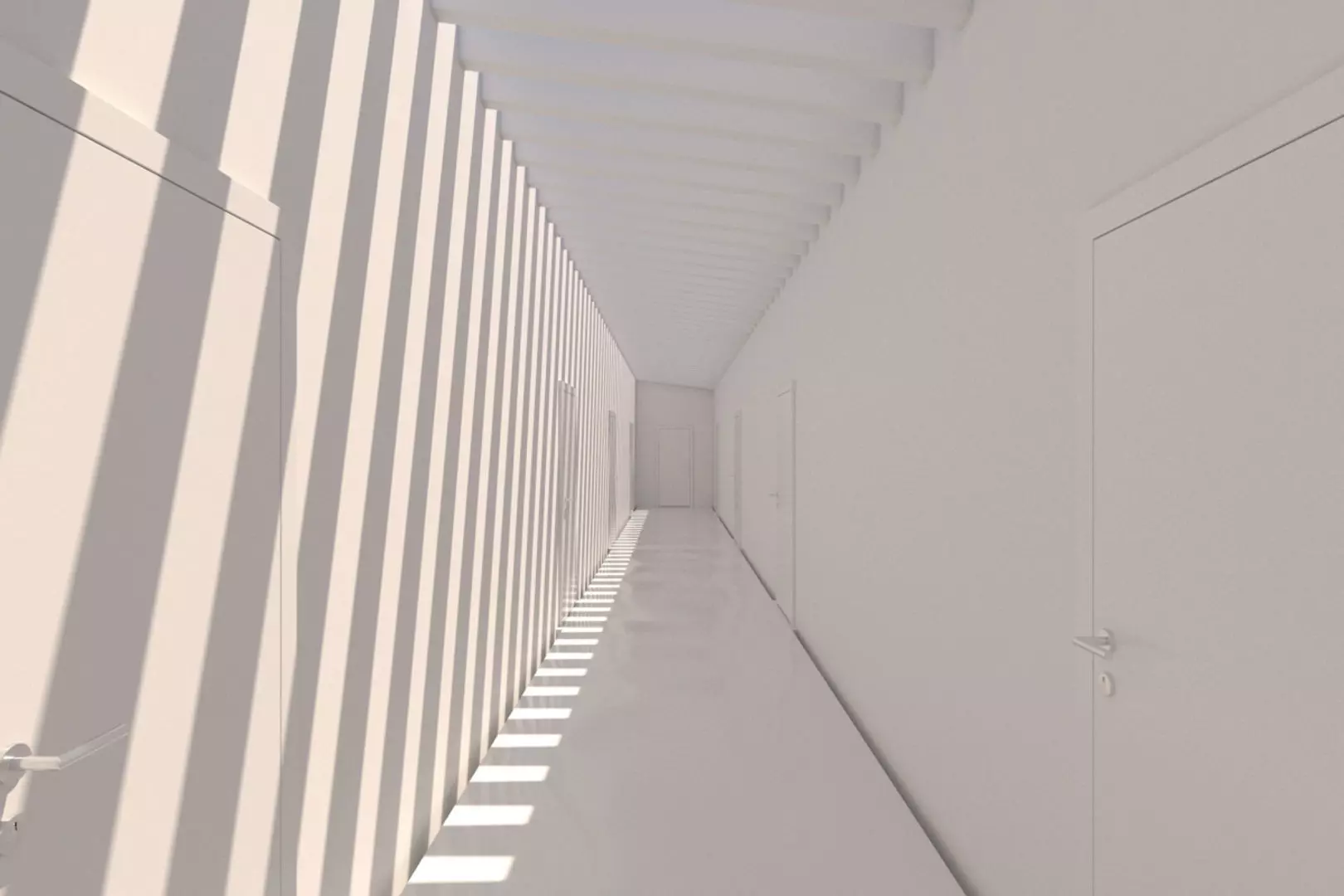 Minimalist Hallway 02 3D model_0