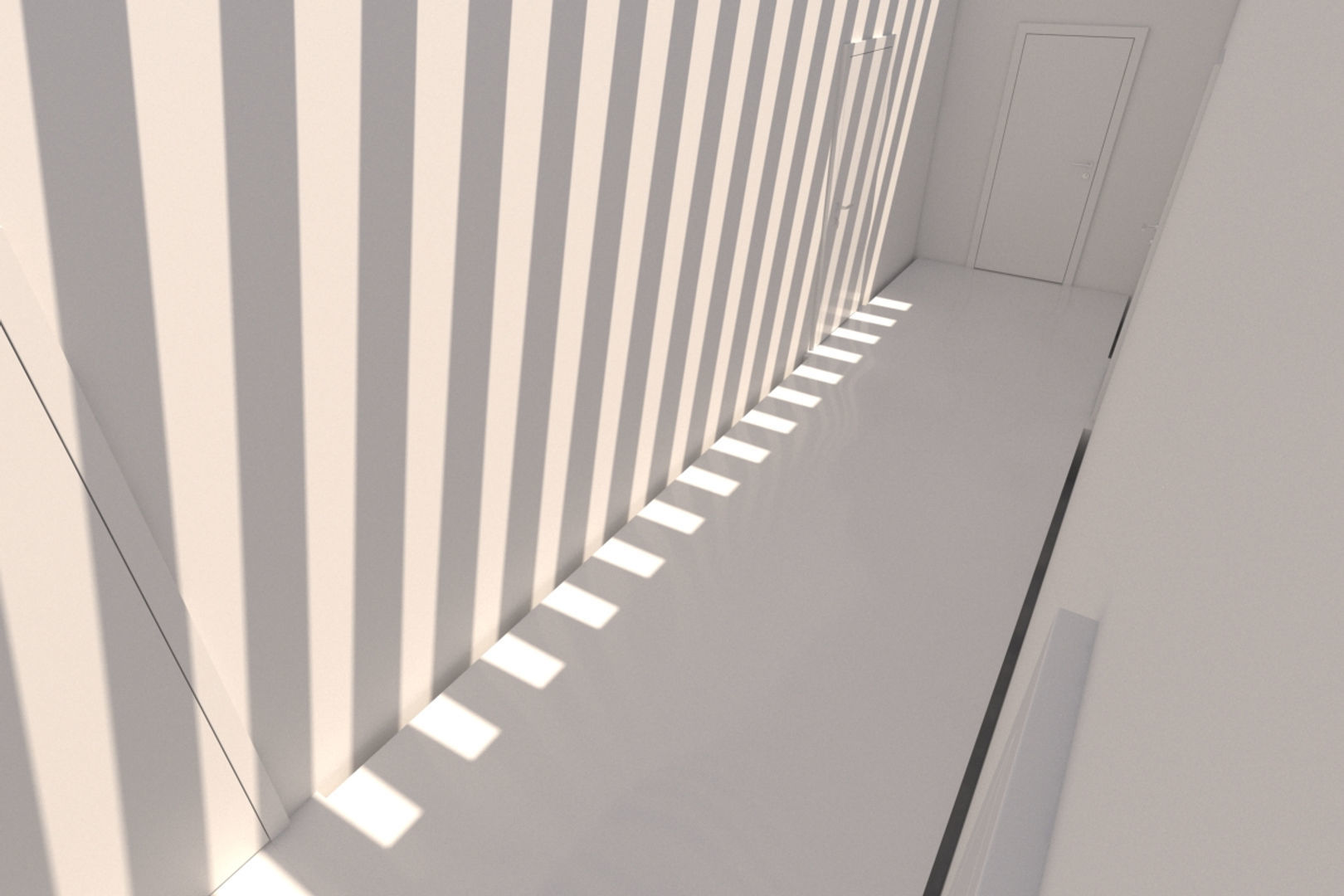 Minimalist Hallway 02 3D model_7