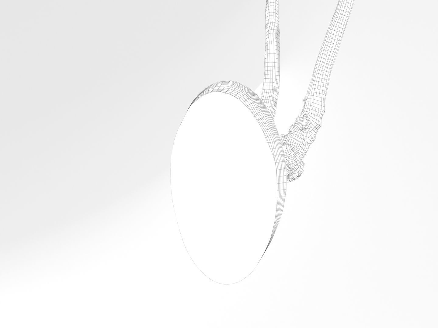 Deer Antler Trophy 3D model_12