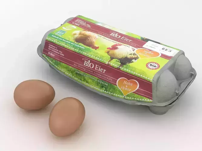 Egg Carton 002 3D model
