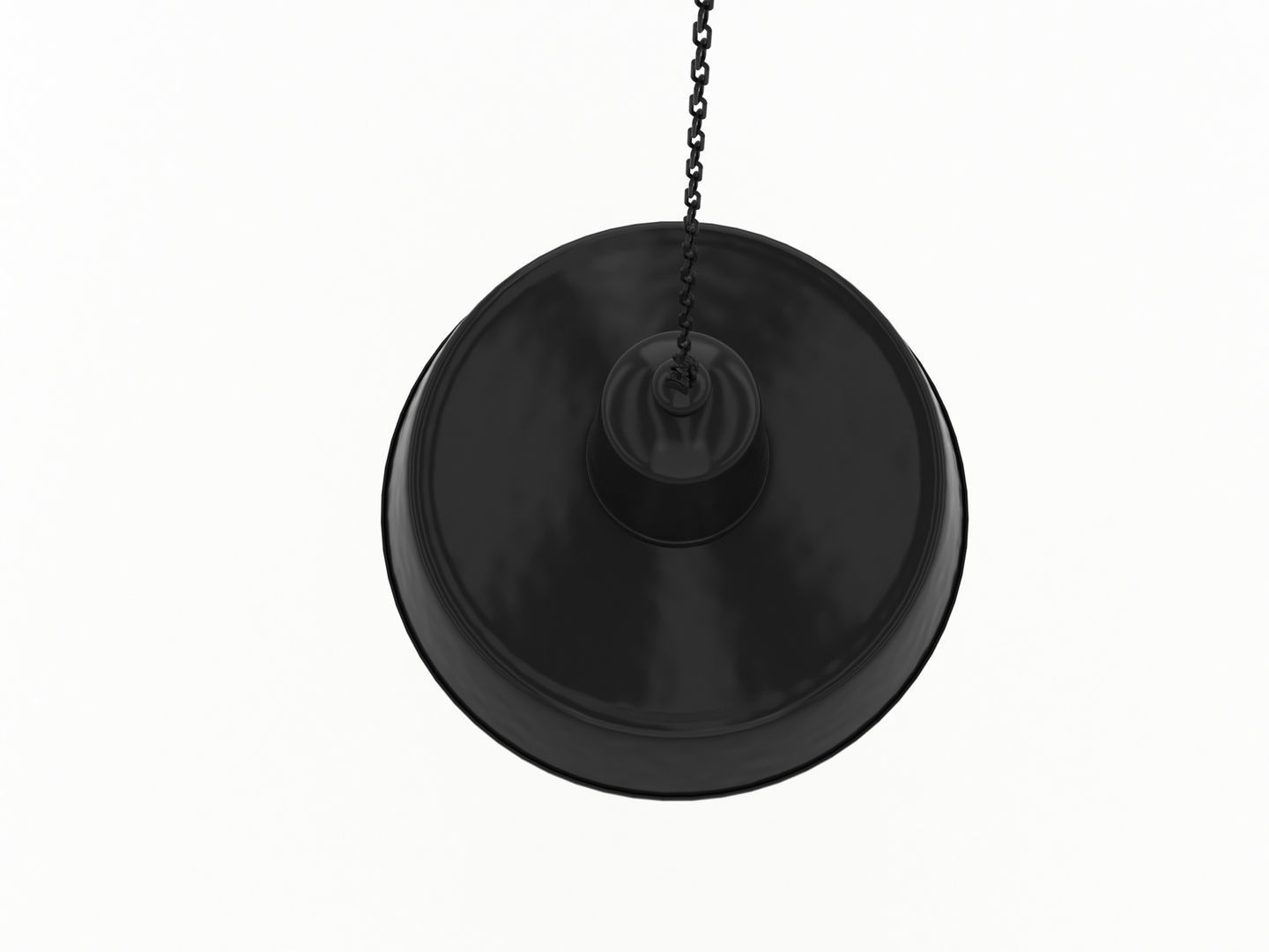 Industrial Black Hanging Chain Light 3D model_7