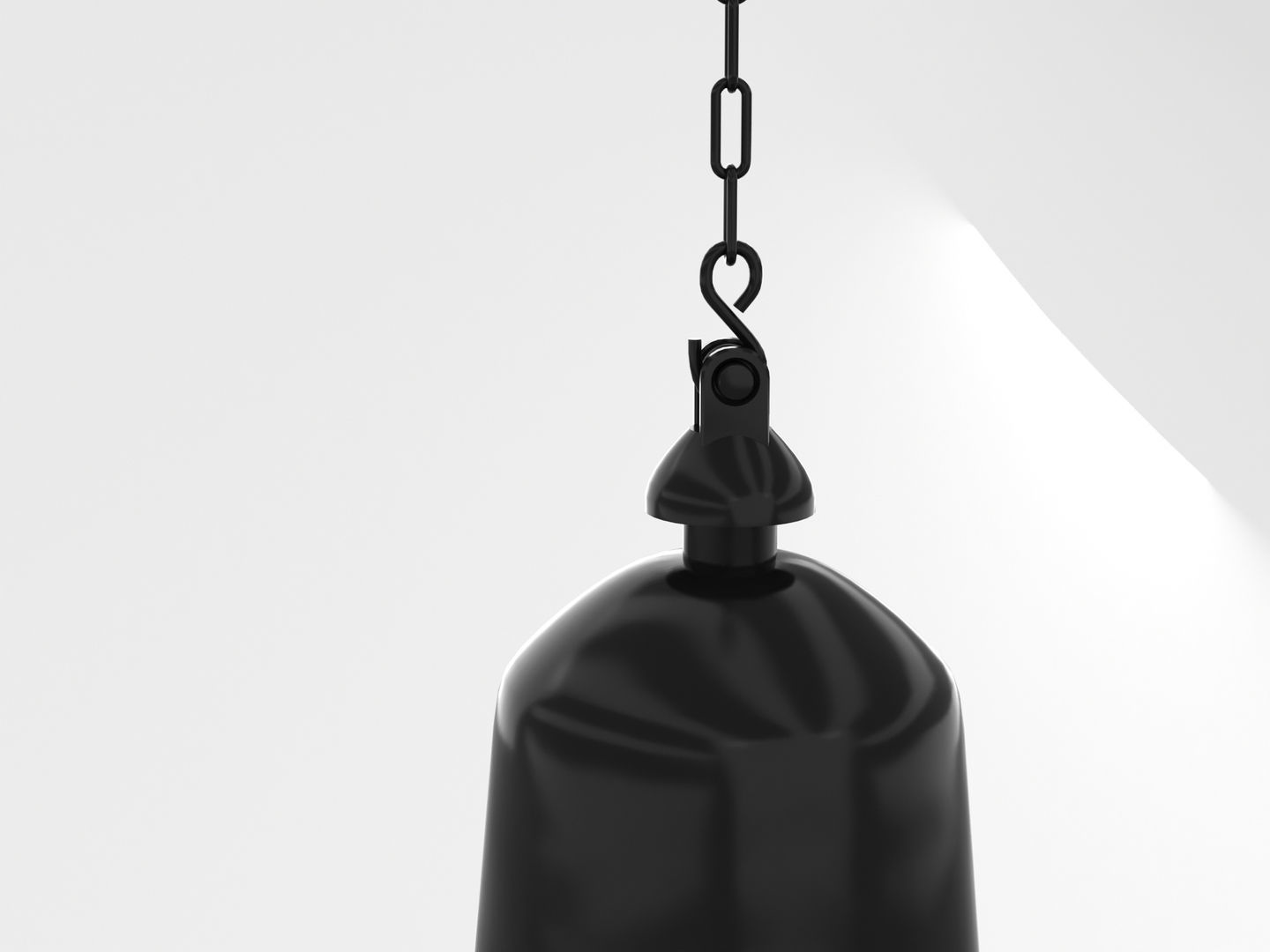Industrial Black Hanging Chain Light 3D model_3