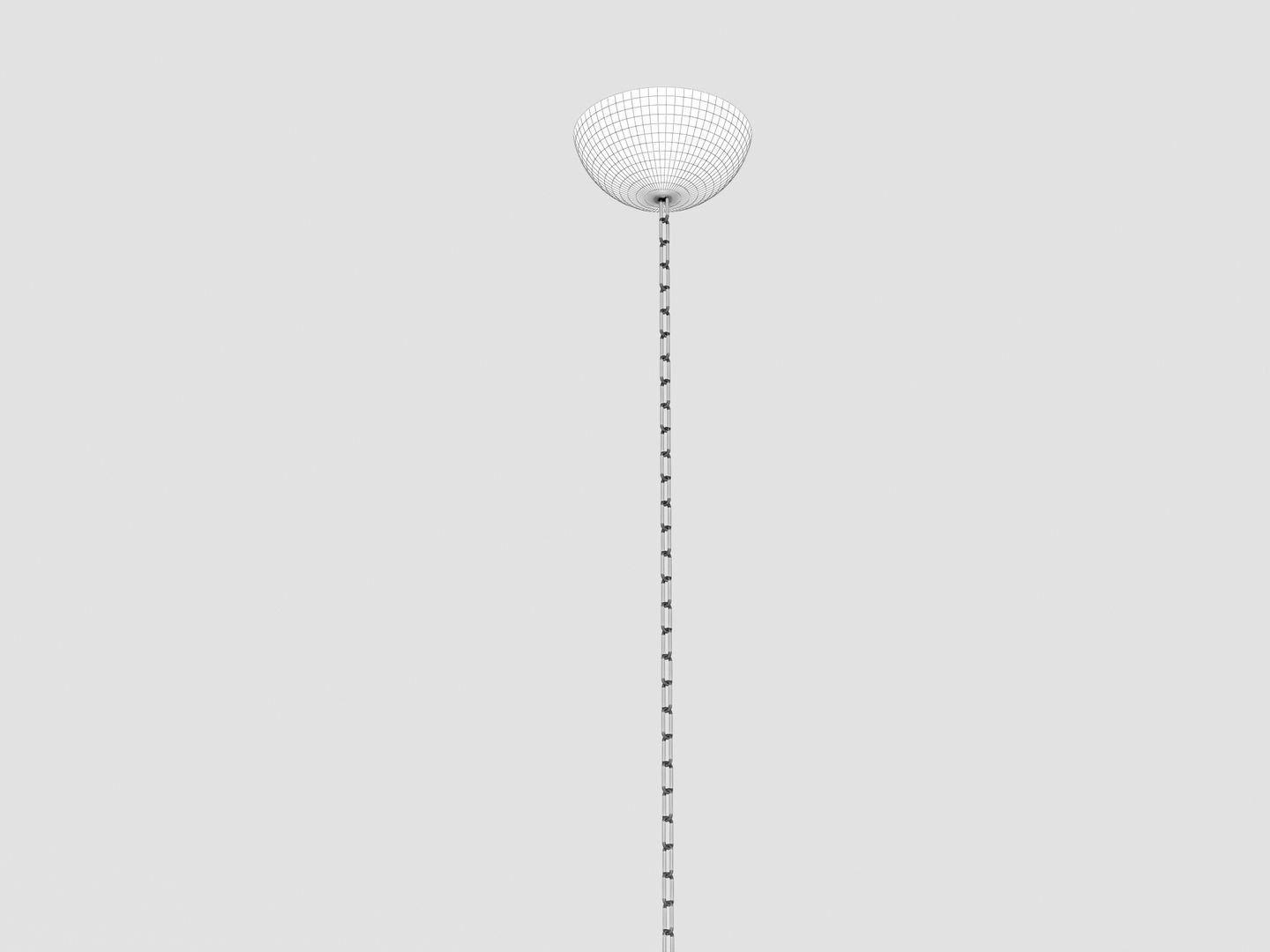 Industrial Black Hanging Chain Light 3D model_10