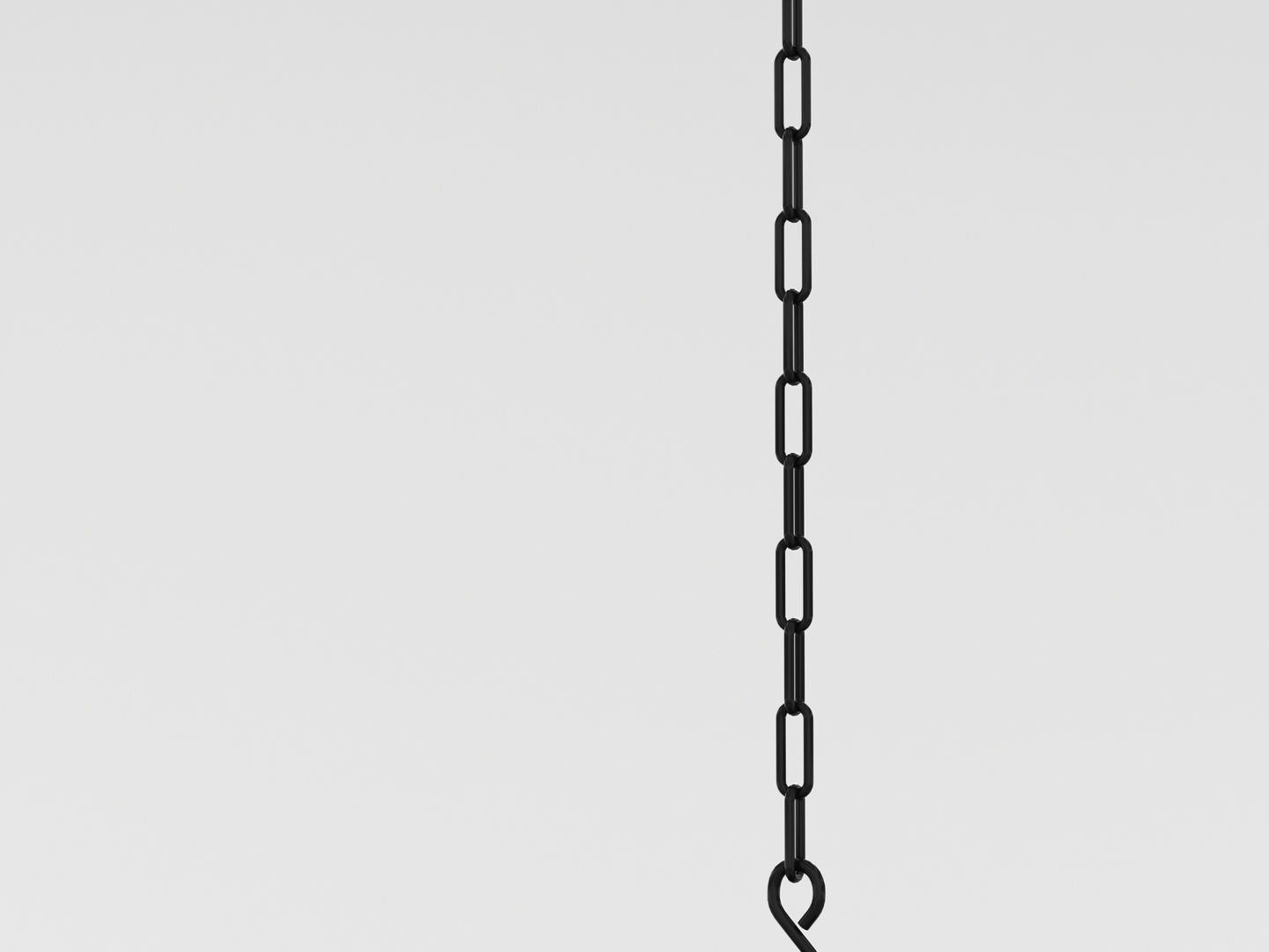 Industrial Black Hanging Chain Light 3D model_6
