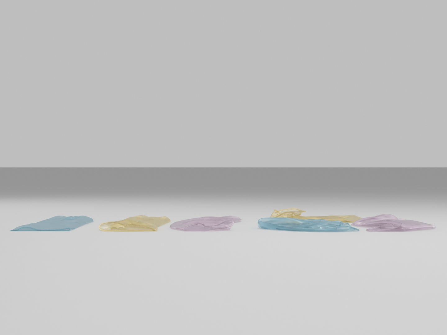 Condoms group of different colored plastic wraps 3D model_6