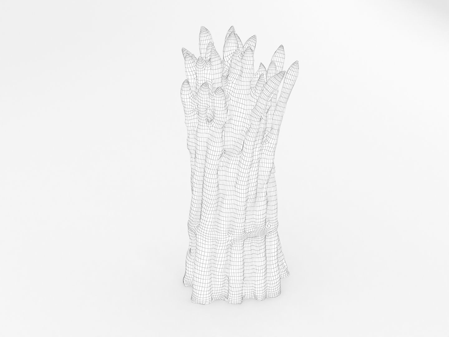 Green Asparagus Bundle 3D model_13
