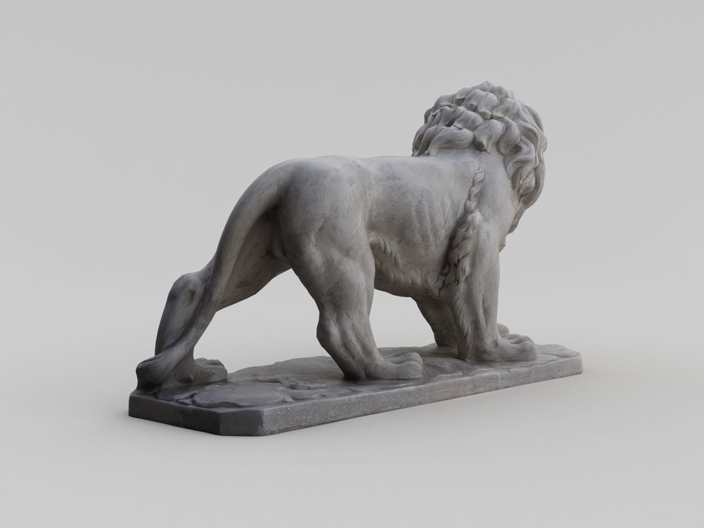 Lion Sculpture Statue 3D model_7