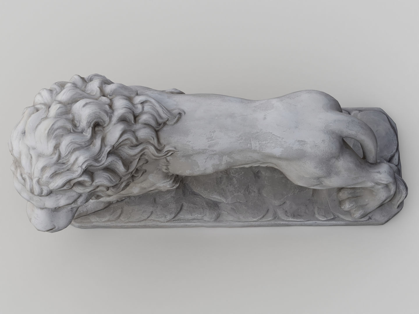 Lion Sculpture Statue 3D model_8