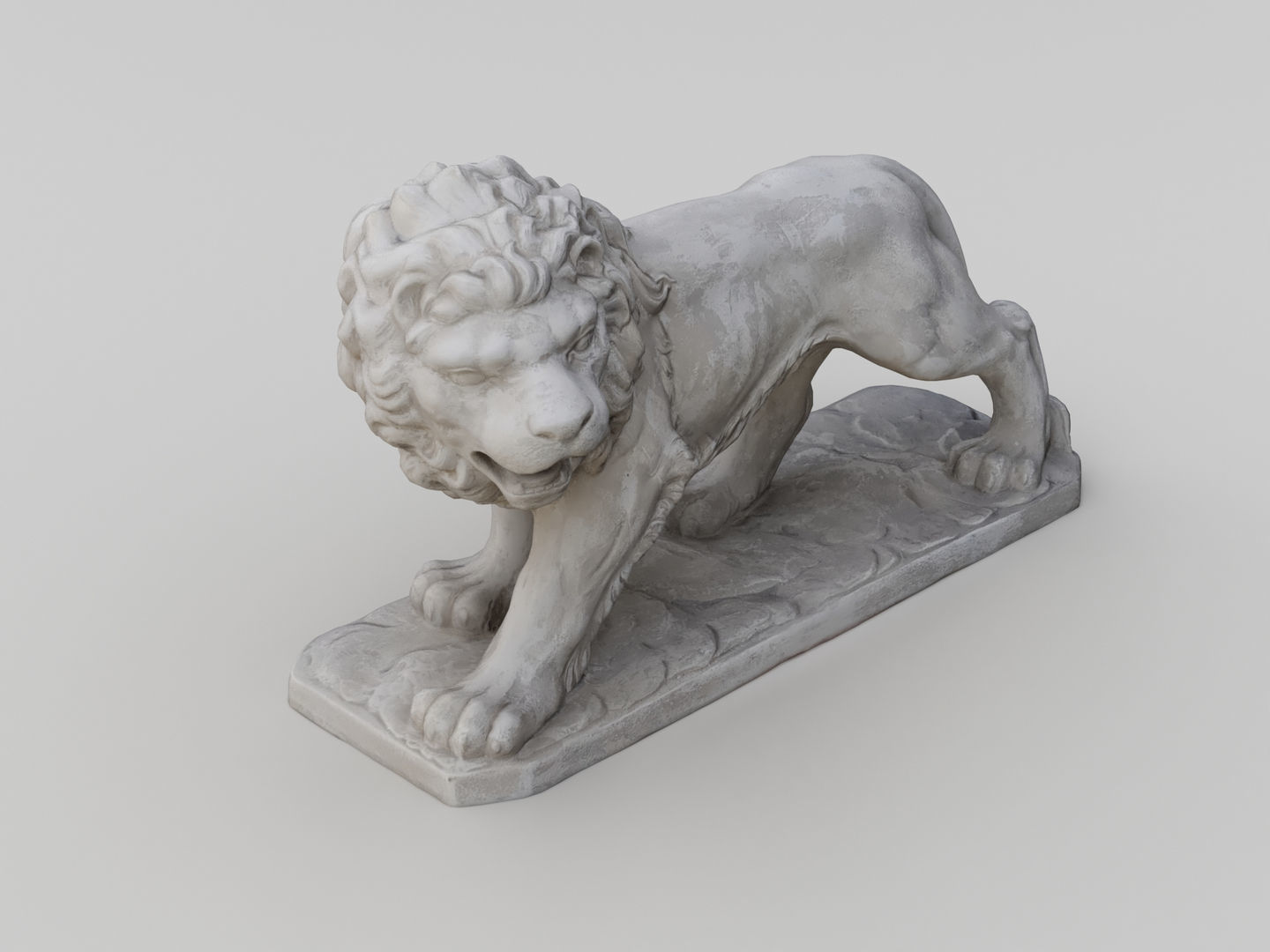 Lion Sculpture Statue 3D model_1