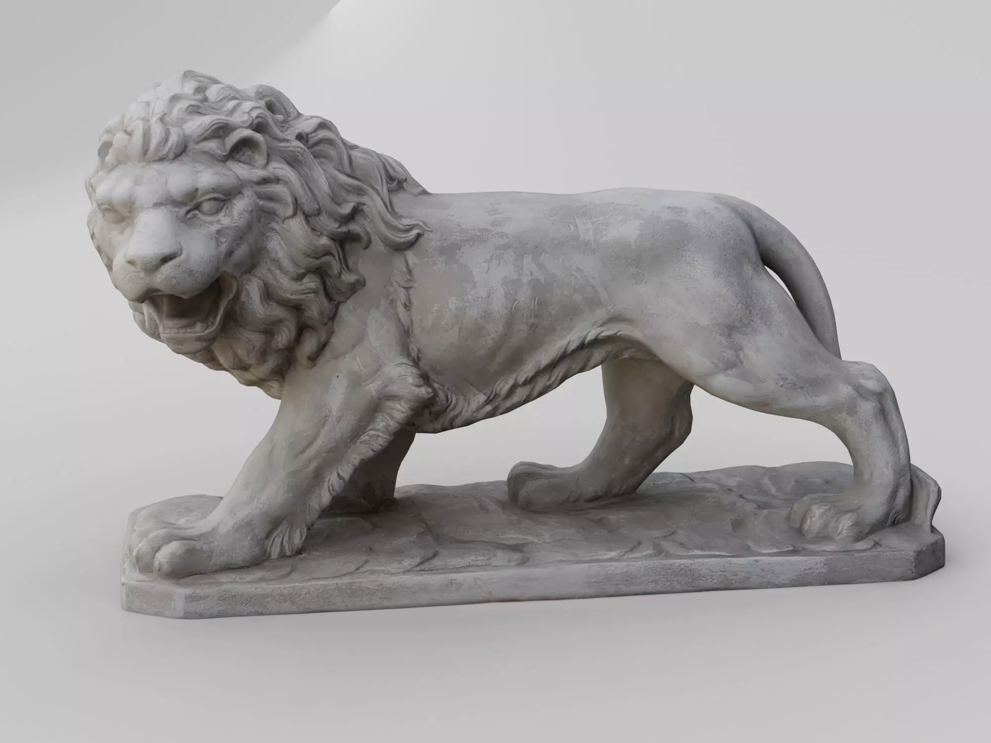 Lion Sculpture Statue 3D model_0