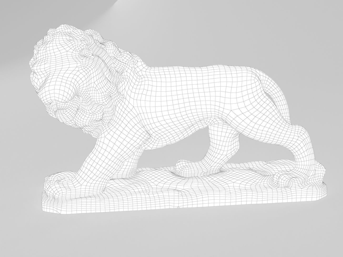 Lion Sculpture Statue 3D model_9