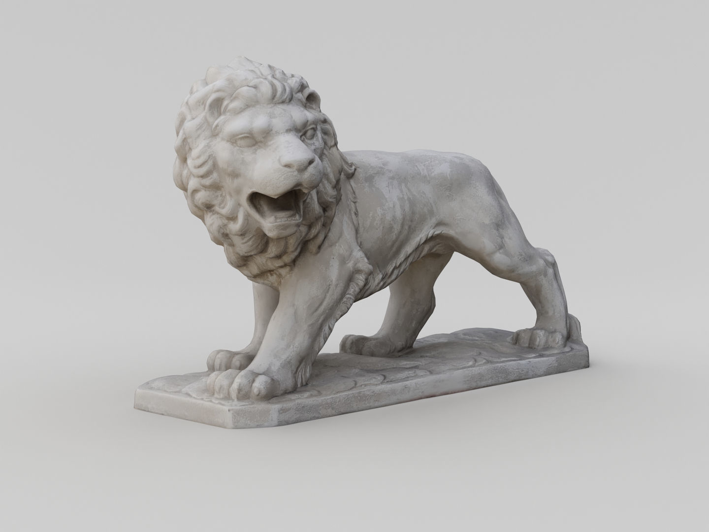Lion Sculpture Statue 3D model_6