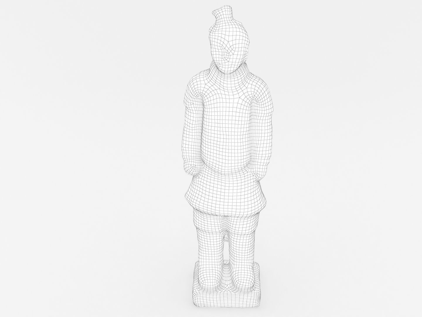 Terracotta Warrior Statue 3D model_10