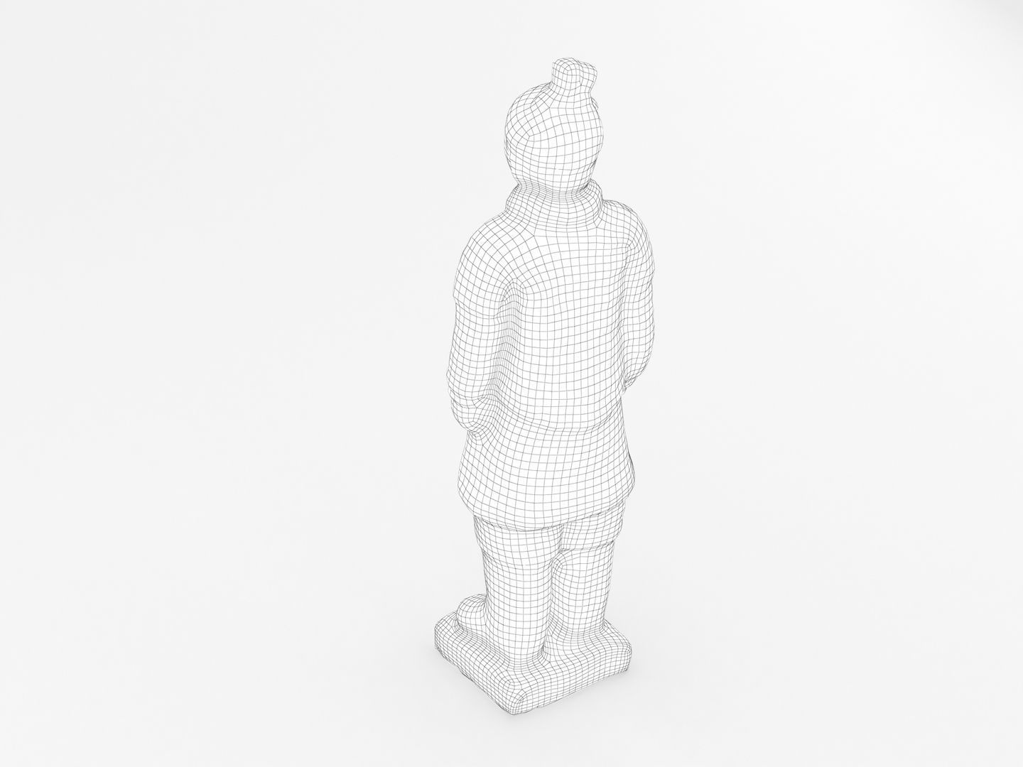 Terracotta Warrior Statue 3D model_13
