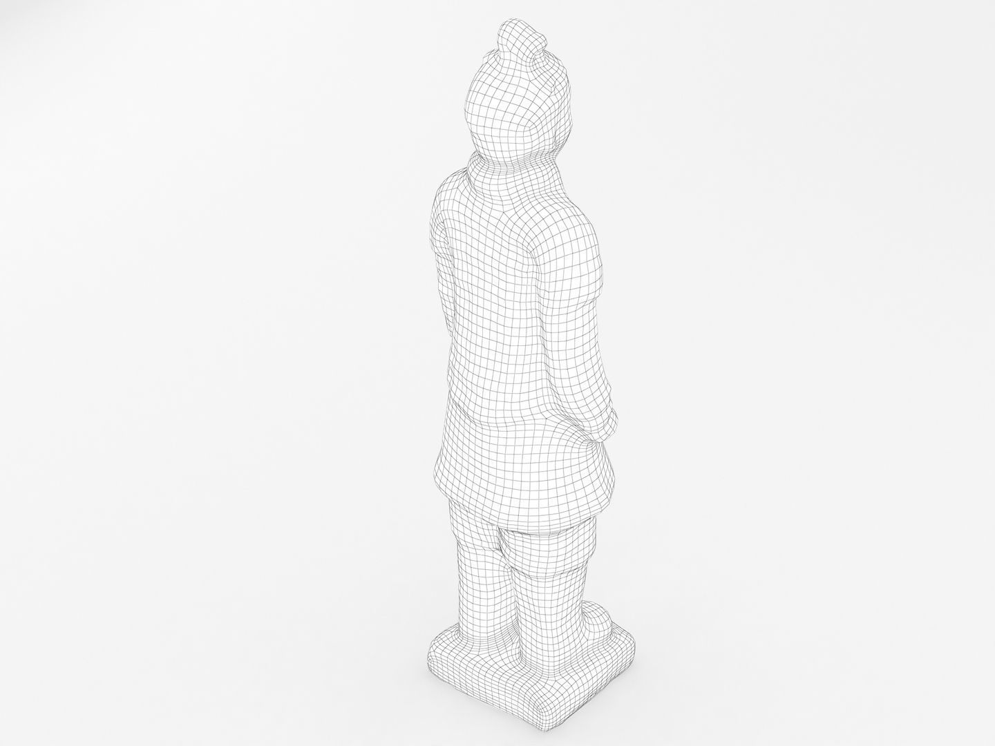 Terracotta Warrior Statue 3D model_12