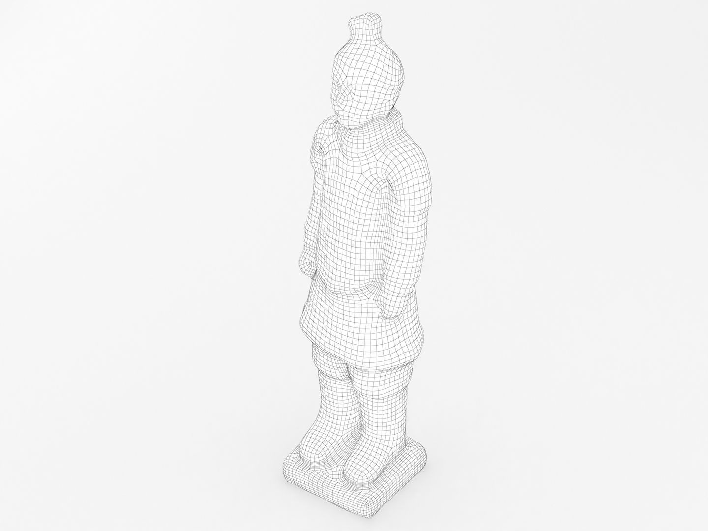 Terracotta Warrior Statue 3D model_9