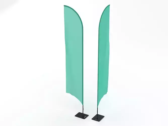 Feather Flag Banner 3D model
