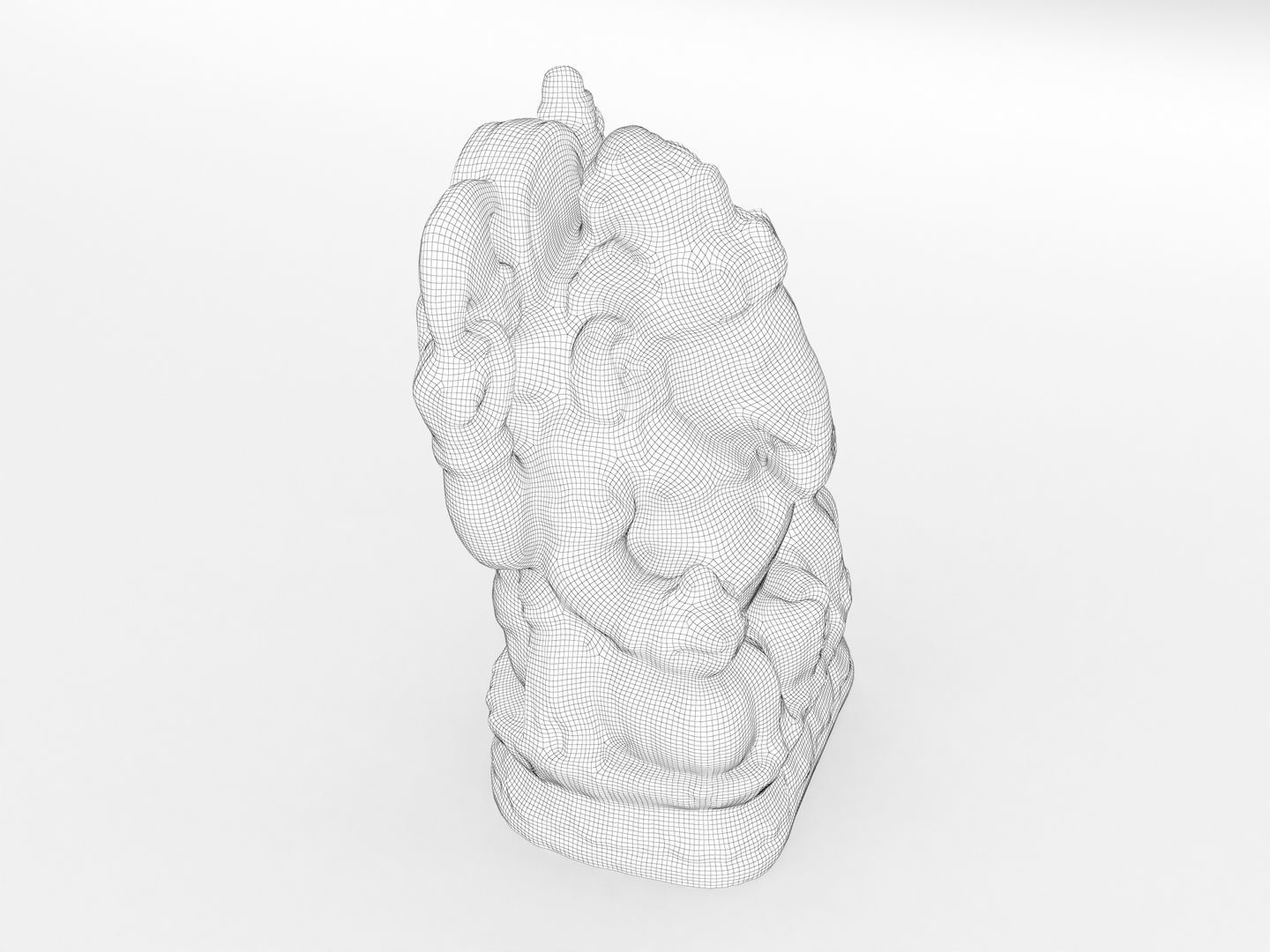 Ganesh Elephant Statue 3D model_11