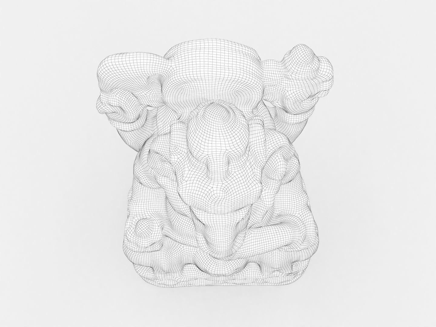 Ganesh Elephant Statue 3D model_17