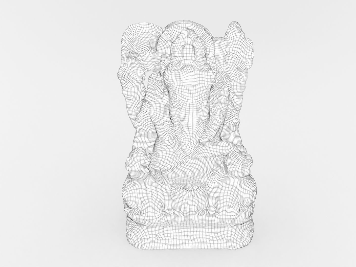 Ganesh Elephant Statue 3D model_10
