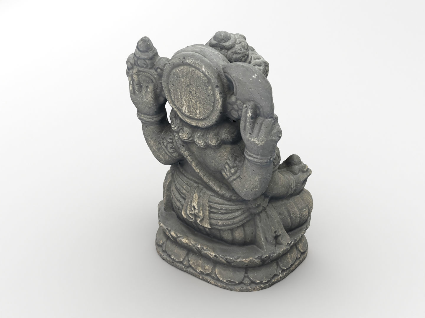 Ganesh Elephant Statue 3D model_3