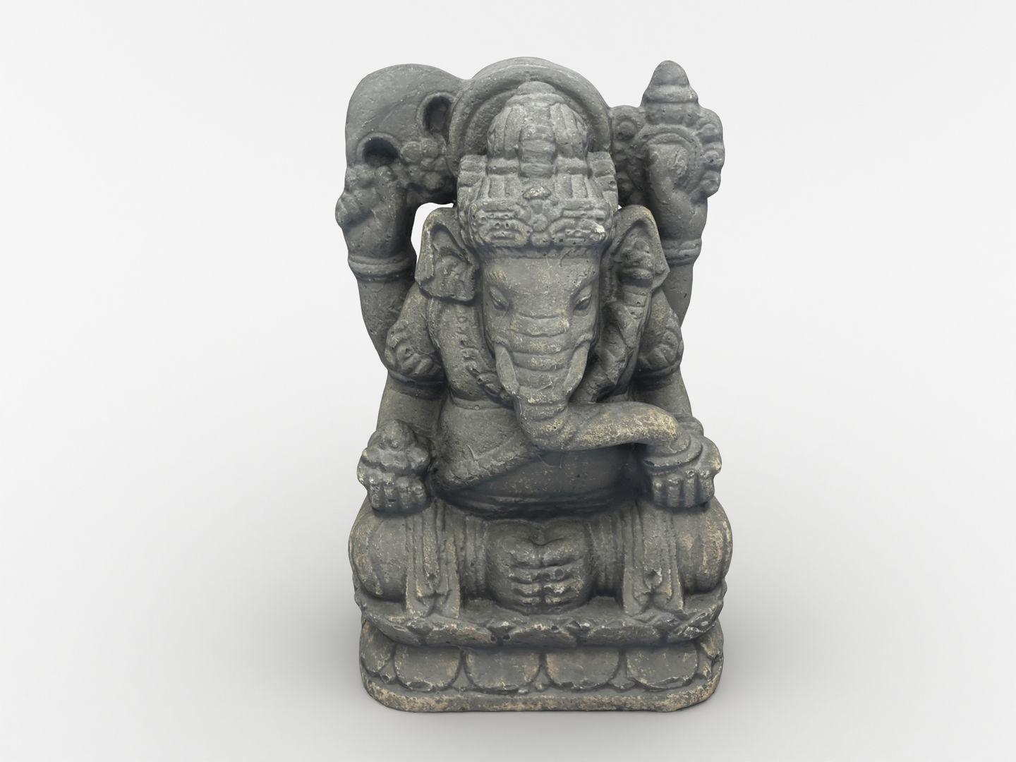 Ganesh Elephant Statue 3D model_1