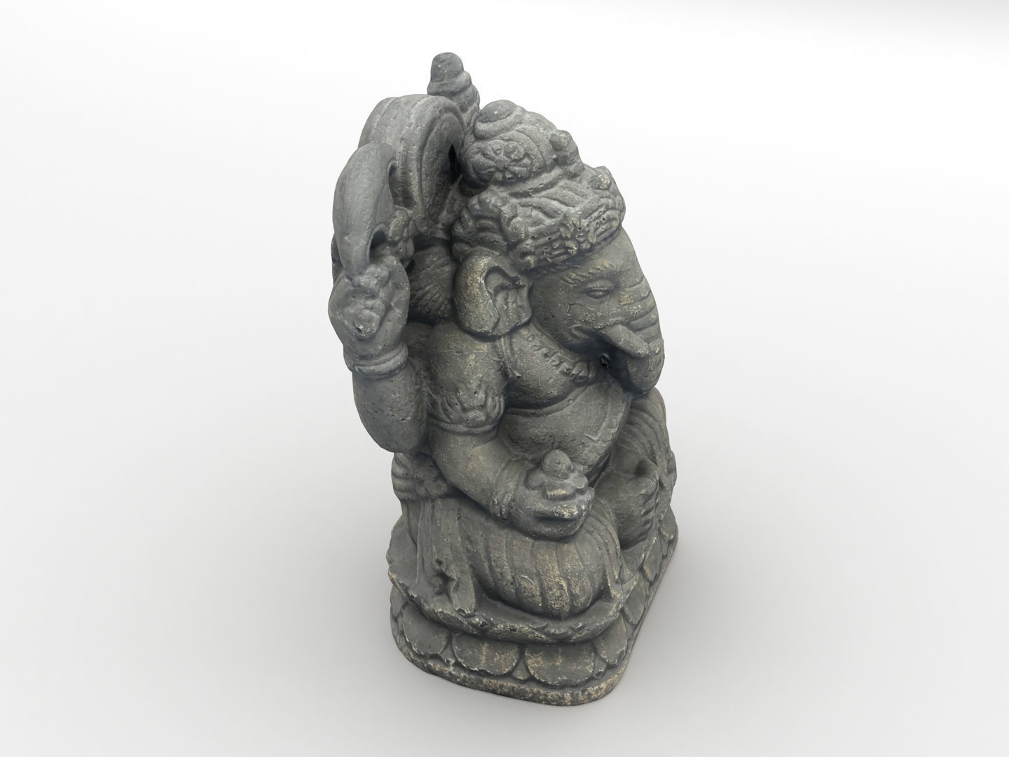 Ganesh Elephant Statue 3D model_2