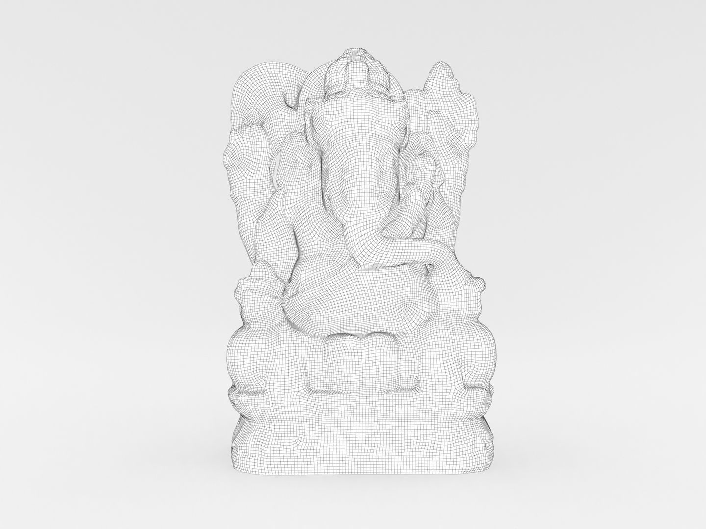 Ganesh Elephant Statue 3D model_15